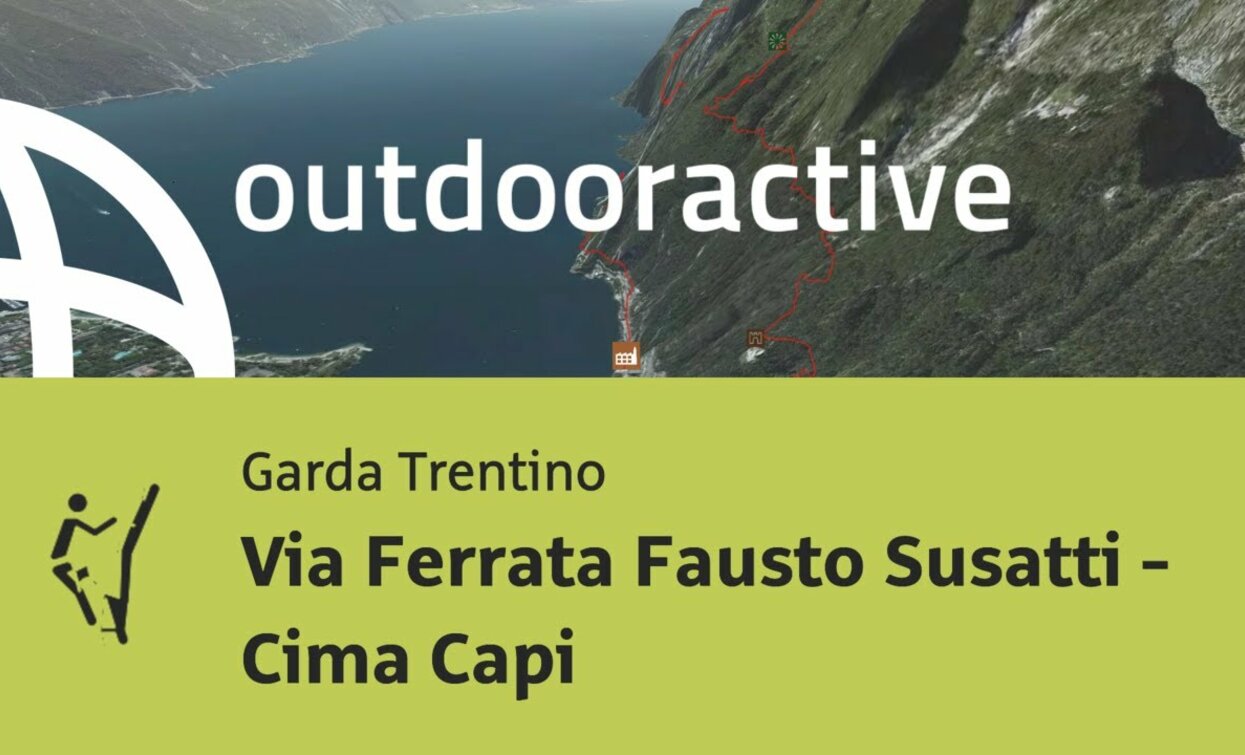 via ferrata at Lake Garda: Via Ferrata Fausto Susatti - Cima Capi | © Outdooractive – 3D Videos