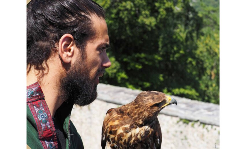 Falconers at the Castle Stenico