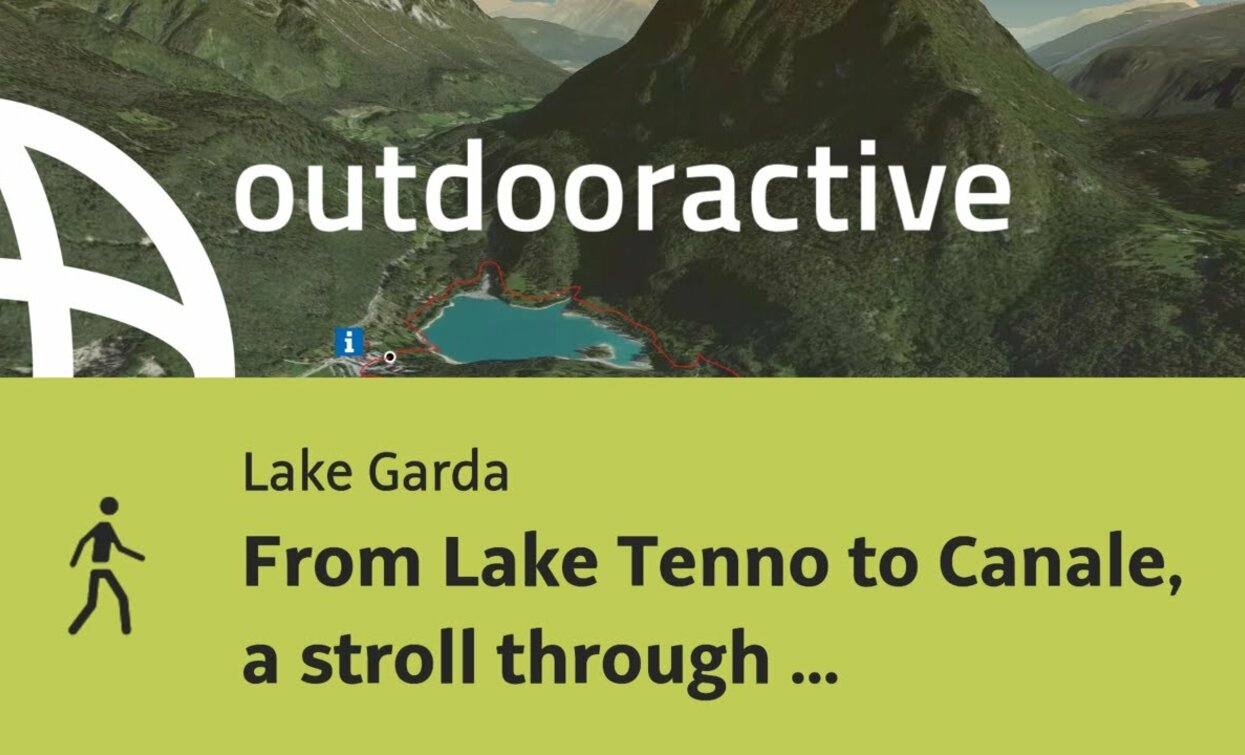 escursione al Lago di Garda: dal Lago di Tenno a Canale, una passeggiata nella campagna | © Outdooractive – Flyover Videos