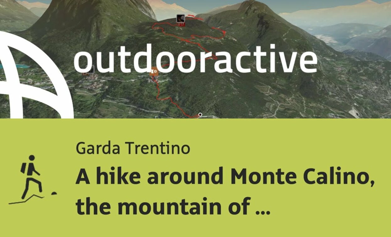 escursione in montagna al lago di Garda: un'escursione attorno al Monte Calino, la montagna di Tenno | © Outdooractive – Flyover Videos