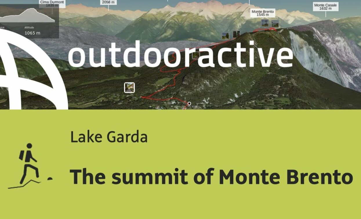mountain hike at Lake Garda: The summit of Monte Brento | © Outdooractive – 3D Videos