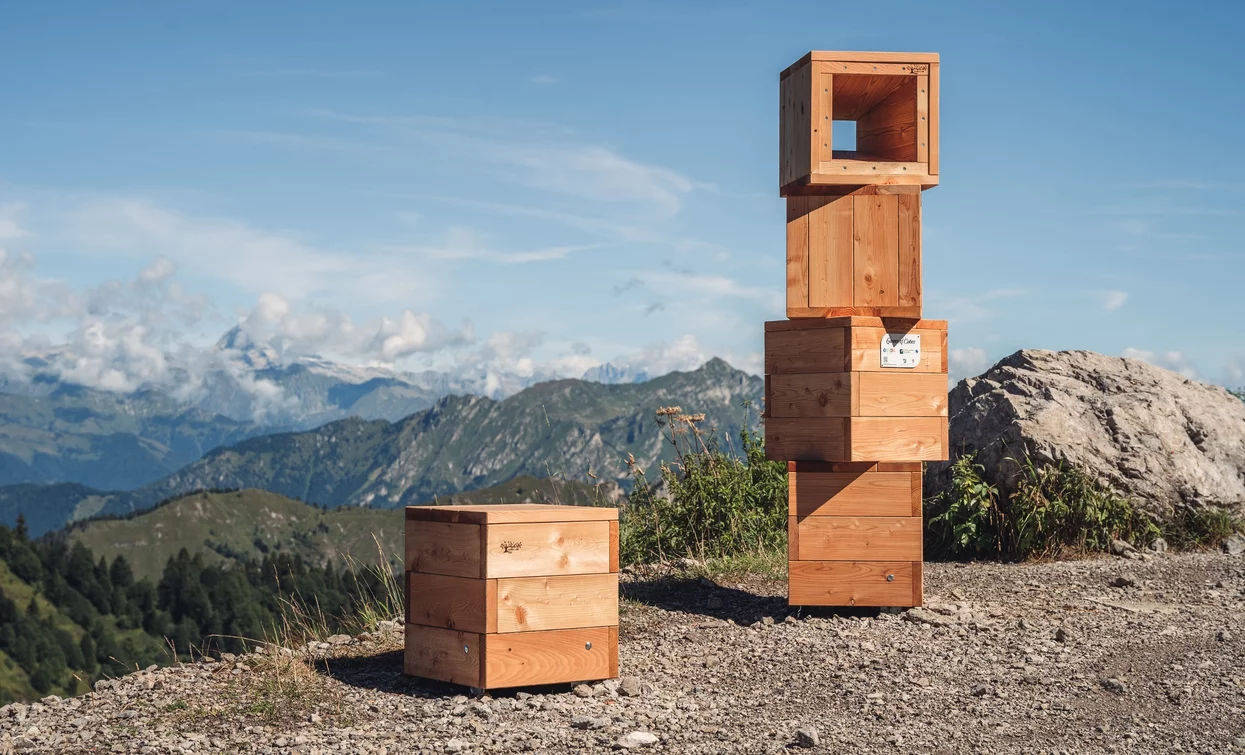 Games of Cubes von vista sulle creste di Concei e l'Adamello | © Archivio Garda Trentino (ph. Giorgio Dubini), Garda Trentino  Games of Cubes von vista sulle creste di Concei e l'Adamello | © Archivio Garda Trentino (ph. Giorgio Dubini), Garda Trentino