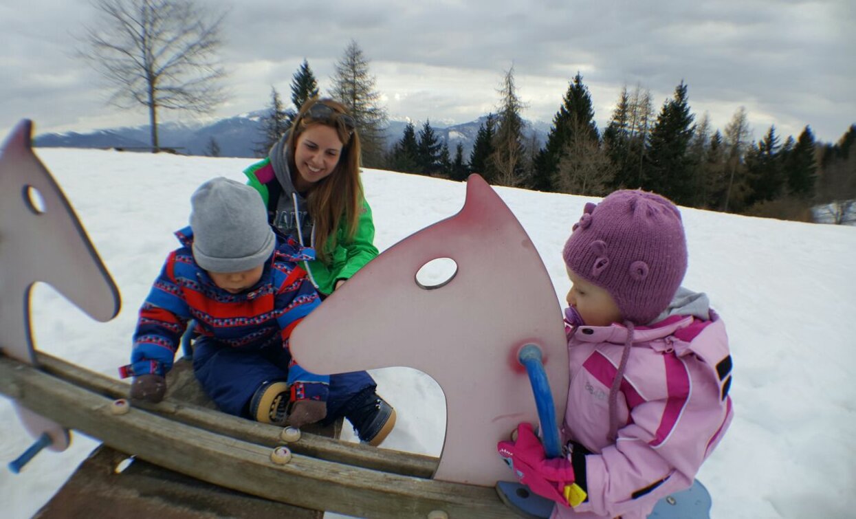 Area bambini a Malga Somator-inverno | © Staff Outdoor Apt Rovereto Vallagarina Monte Baldo, Garda Trentino 