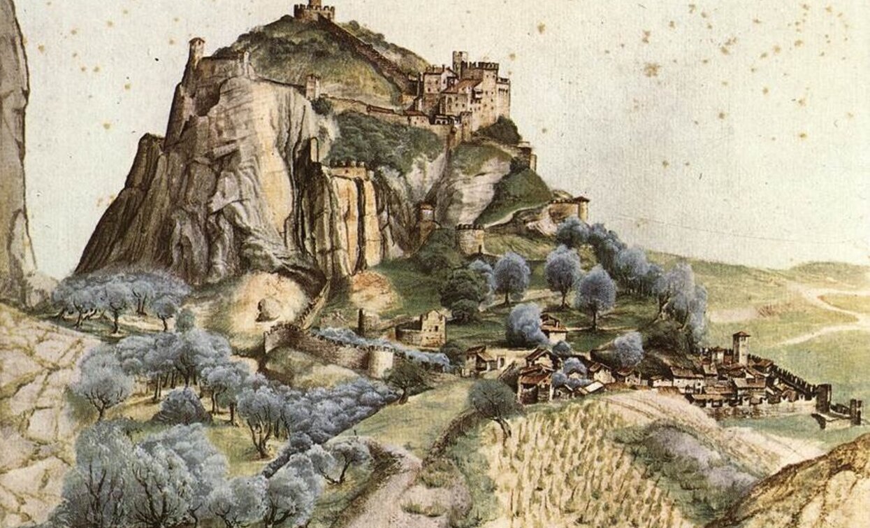 Die Burg von Arco im Werk von Albrecht Dürer (1495) | © Staff Outdoor GardaTrentino MM, Garda Trentino