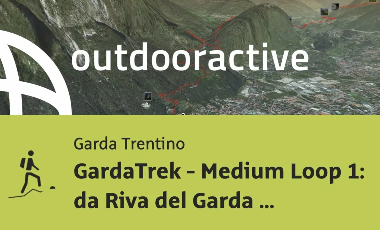 Alpine path at Lake Garda: GardaTrek - Medium Loop 1: from Riva ... | © Outdooractive – Flyover Videos