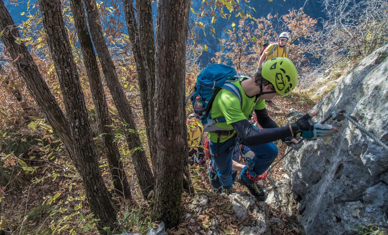 Lungo la via ferrata verso Cima Rocca | © G.P. Calzà, Garda Trentino 