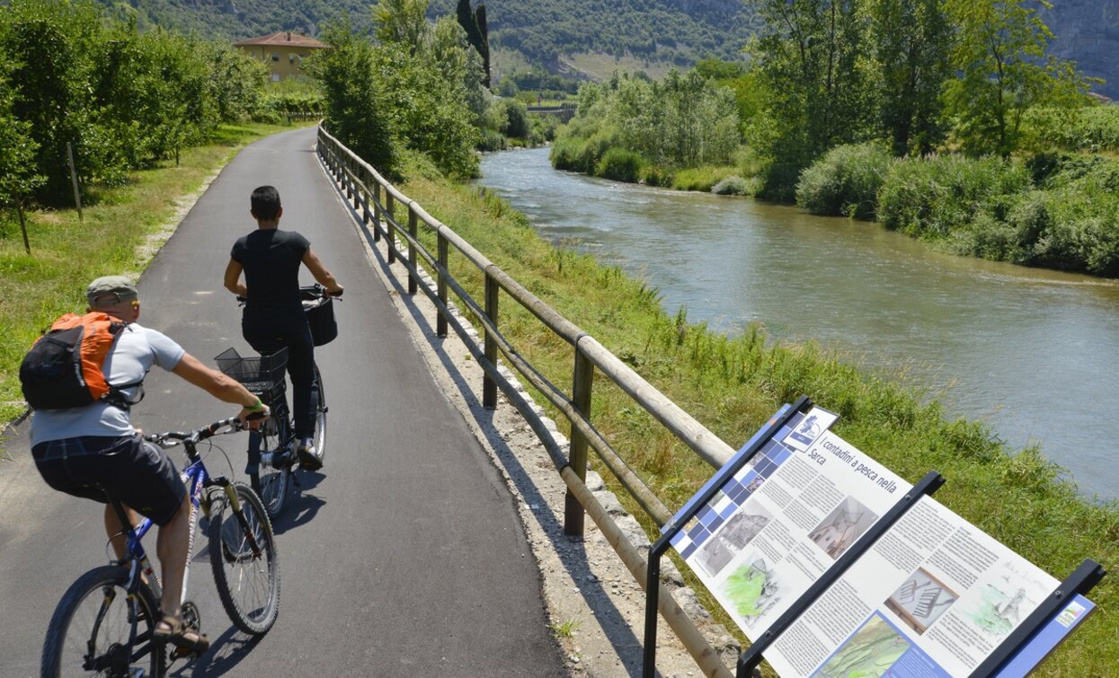 Der Radweg den Fluß Sarca entlang. | © Archivio APT Garda Trentino (ph. R. Vuilleumier), Garda Trentino