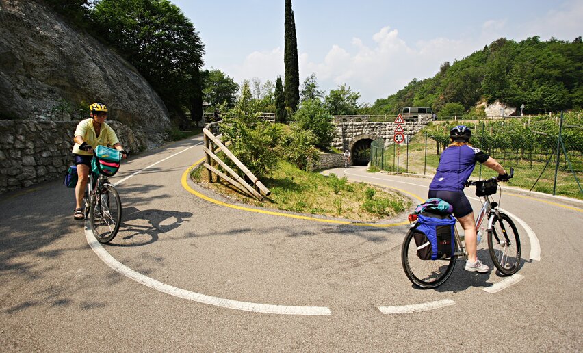 The cycle path near Passo San Giovanni | © Foto archivio Provincia Autonoma di Trento di Nicola Angeli fotografo, North Lake Garda Trentino  The cycle path near Passo San Giovanni | © Foto archivio Provincia Autonoma di Trento di Nicola Angeli fotografo, North Lake Garda Trentino