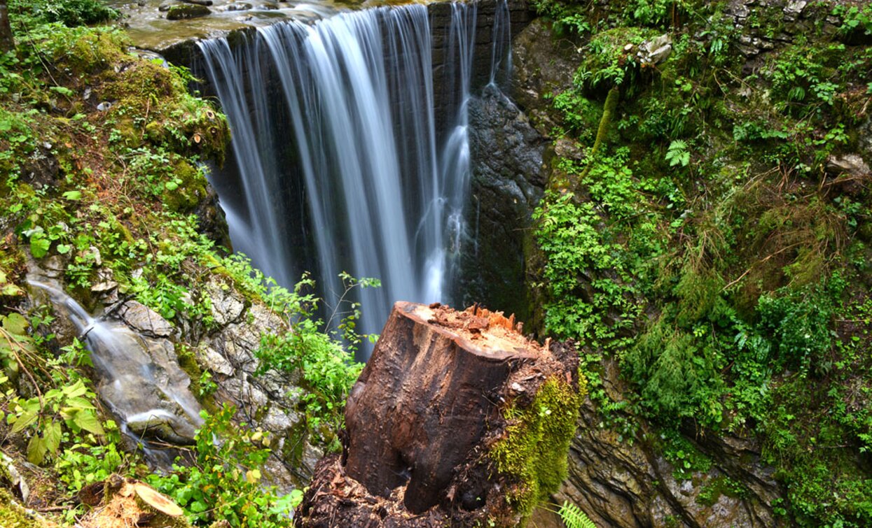 Aussicht auf den Wasserfall | © Voglino & Porporato, Garda Trentino 