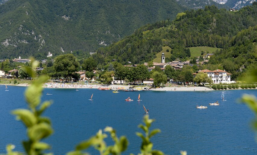 Biking round Lake Ledro