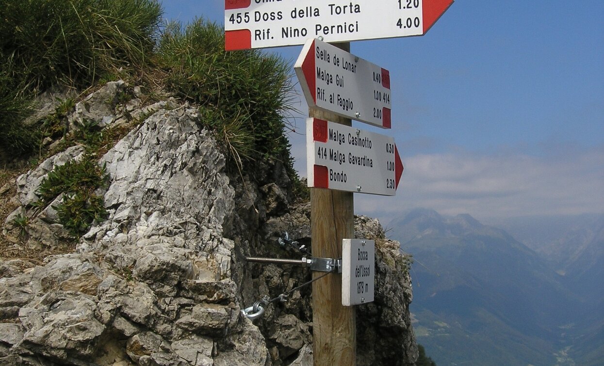 Beschilderung bei Bocca dell'Ussol | © Staff Outdoor Garda Trentino AC, Garda Trentino