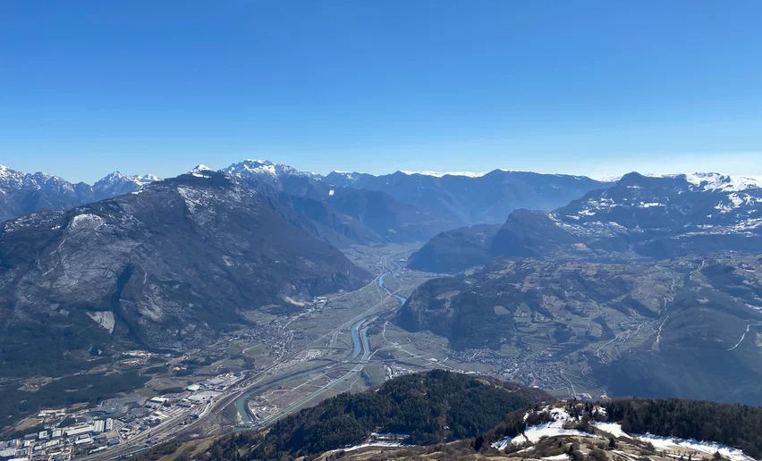 view from the top of Biaena over the lower Vallagarina | © ApT Rovereto Vallagarina Monte Baldo, Garda Trentino